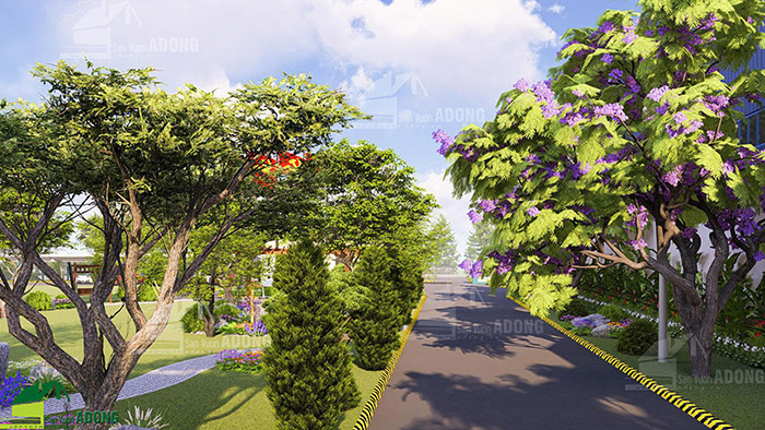 thiết kế cảnh quan sân vườn nhà máy tại Đồng Nai