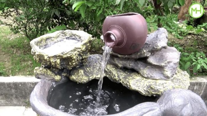 Lắp đặt thác nước cho tiểu cảnh