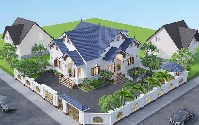 Mẫu thiết kế nhà cấp 4 nông thôn hiện đại có sân vườn tại Phan Thiết, Bình  Thuận - Xây dựng Thuận Nguyên