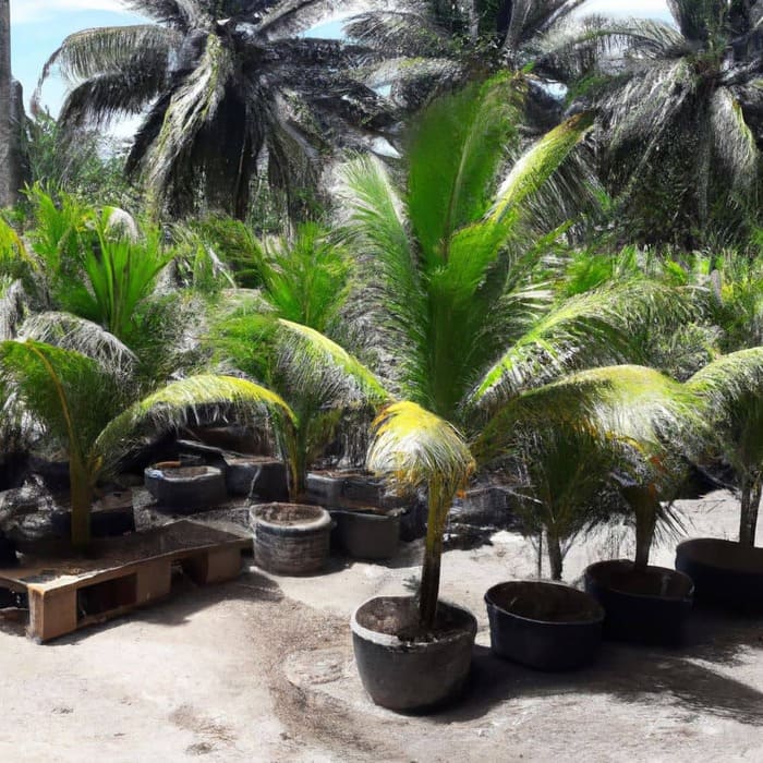 Dừa cảnh xanh mát đem đến không gian xanh và rước tài lộc cho gia chủ